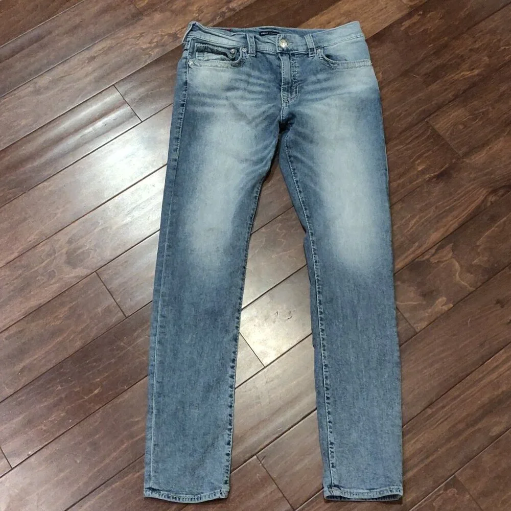 True Religion Rocco Relaxed Skinny Light Wash Jeans SIZE 34